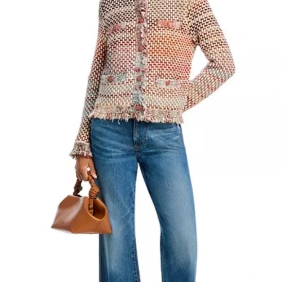 Veronica Beard Brown and Cream Knit Cardigan size M - Picture 2 of 7